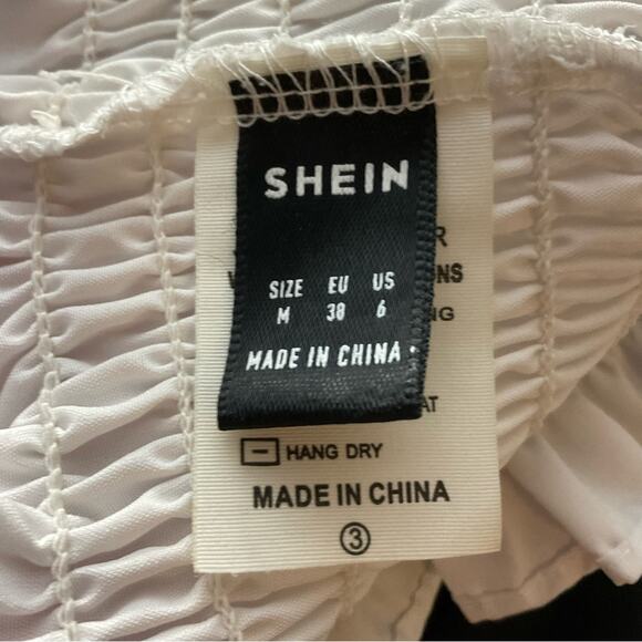 SHEIN White Ribbed Tube Cropped Top  M Casual Costal Cowgirl Coquettte Girl - Picture 7 of 7